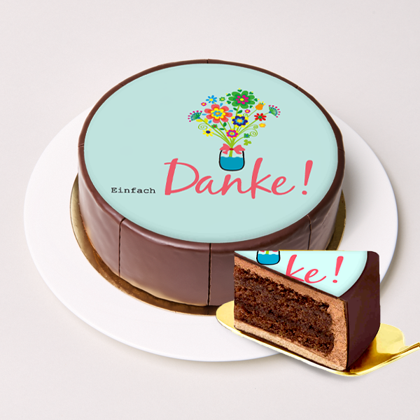 Dessert-Motiv-Torte „Danke