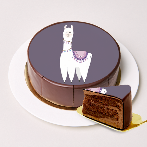 Dessert-Motiv-Torte Lama